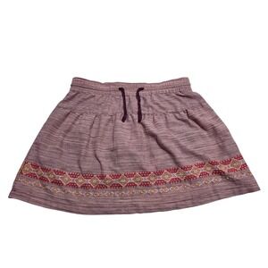 Woolrich Womens Skirt Shorts Combo Embroidered Waistband Drawstring Casual Small